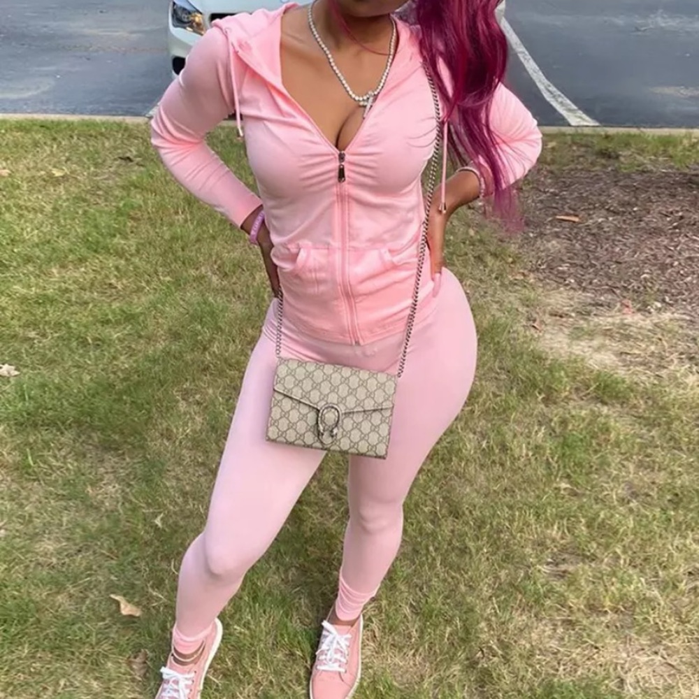 PINK LEGGINGS TRACK SUIT